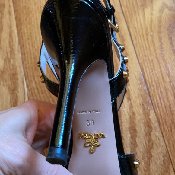Prada Black studded sandals size 39 - Picture 7 of 12